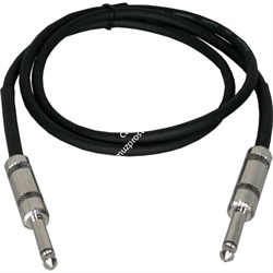 INVOTONE ACI1206/BK - инструм. кабель,6,3 джек моно <-> 6,3 джек моно угловой, длина 6 м (черный) - фото 38106