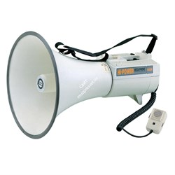 SHOW ER-68S - мегафон 45 Вт, выносной микрофон, сирена, вх.AUX, алюминий - фото 38224