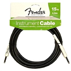 FENDER 5' INSTRUMENT CABLE BLACK инструментальный кабель, 1,5 м, цвет чёрный - фото 38443