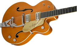 Gretsch G6120T-59 Vintage Select Edition '59 Chet Atkins, Bigsby, TVJones, Vintage Orange Stain Lacquer Электрогитара п/а, оранж - фото 38610