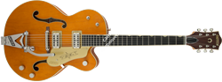 Gretsch G6120T-59 Vintage Select Edition '59 Chet Atkins, Bigsby, TVJones, Vintage Orange Stain Lacquer Электрогитара п/а, оранж - фото 38611