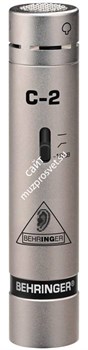 BEHRINGER C-2 комплект из 2-х кардиоидных конденсаторных микрофонов, включает планку с держателями, ветрозащиту, кейс - фото 44255
