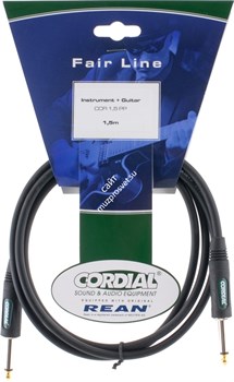 Cordial CCFI 1.5 PP инструментальный кабель джек моно 6.3мм/джек моно 6.3мм, 1.5м, черный - фото 45503