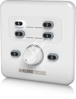 KLARK TEKNIK CP8000EU регулятор громкости и переключатель источников, электронное управление, подсветка кнопок и регулятора, 2 канала GPIO, питание+5В - фото 45739