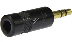 Neutrik NYS231BG кабельный разъем Jack 3.5мм TRS (стерео) штекер, металический корпус, золоченые контакты. Для кабеля диаметром до 4мм - фото 45858