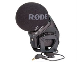 RODE Stereo VideoMic Pro Rycote накамерный стерео микрофон, диаграмма направленности - суперкардиоида, частотный диапазон: 40Гц-20кГц, выходной импеданс: 200 Ом,  SPL, макс.звуковое давление: 134 дБ (при 1% THD, 1кОм), чувствительность: -3 дБ 1В/П (16 мВ  - фото 45887