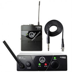AKG WMS40 Mini Instrumental Set инструментальная радиосистема BD US45C с приёмником SR40 Mini и портативным передатчиком PT40 Mini, в комплекте гитарный шнур  MKG L - фото 48710