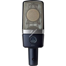 AKG C214 конденсаторный микрофон с 1" мембраной. В комплекте: H85 держатель антивибрационный, W214 ветрозащита, кейс жесткий - фото 49014