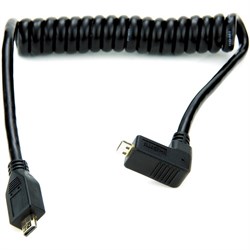Atomos Right-Angle Micro to Micro HDMI Coiled Cable 30 cm - фото 54080