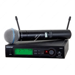 SHURE SLX24E/SM58 Q24 736 - 754 MHz профессиональная вокальная радиосистема с ручным передатчиком SM58 - фото 58603