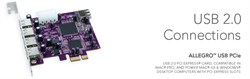 Sonnet Allegro USB PCIe Card (4 external + 1 internal ports) - фото 58903