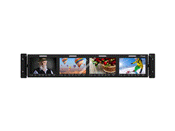 Мониторная сборка 4 x 4.3" LCD (800x480) 2RU Multi-Channel Rack Monitor (3G/HD/SD-SDI, Composite) - фото 61492