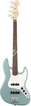 FENDER AM PRO JAZZ BASS FL RW SNG бас-гитара American Pro Jazz Bass , безладовая, цвет соник грэй, кленовая накладка грифа - фото 63615