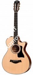 TAYLOR 312ce 12-Fret 300 Series, гитара электроакустическая, форма корпуса Grand Concert, кейс - фото 64428