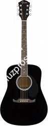 FENDER FA-125 Dreadnought w/bag, BLK акустическая гитара с чехлом, цвет черный - фото 65183