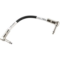 FENDER 6'' PATCH CABLES BLACK коммутационный кабель, 0,15 м, цвет чёрный (упаковка 40 шт, цена за штуку) - фото 65953
