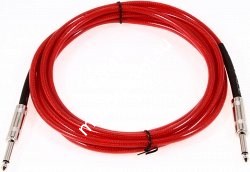 FENDER 20' CALIFORNIA INSTRUMENT CABLE CANDY APPLE RED инструментальный кабель 6 метров, цвет красный - фото 66138