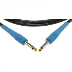KLOTZ KIKC4.5PP2 готовый инструментальный кабель, чёрн., прямые разъёмы KLOTZ Mono Jack (голубого цвета), дл. 4,5 м - фото 66971