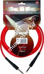 KLOTZ KIK4,5PPRT готовый инструментальный кабель, длина 4.5м, разъемы KLOTZ Mono Jack (прямой-прямой), цвет красный - фото 67199