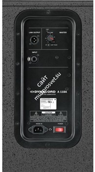 Dynacord A 118A активный сабвуфер, 18', 400 Вт RMS, макс. SPL (пик) - 123 дБ, 40Гц-130Гц, цвет черный - фото 67868