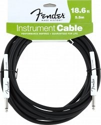 FENDER FSR 18.6' INSTRUMENT CABLE BLACK инструментальный кабель, 5,5 м, цвет чёрный - фото 68580