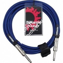 DIMARZIO INSTRUMENT CABLE 10' ELECTRIC BLUE EP1710SSEB инструментальный кабель 1/4'' mono - 1/4'' mono, 3м, цвет синий - фото 68596