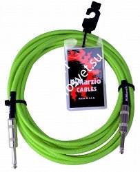 DIMARZIO INSTRUMENT CABLE 10' NEON GREEN EP1710SSGN инструментальный кабель 1/4'' mono - 1/4'' mono, 3м, цвет зелёный неон - фото 68601