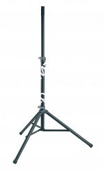 K&M 21450-000-55 стойка для акустических систем, диаметр трубы 35 мм, высота 1270 - 1930 мм, алюминий, черная, до 50 кг. - фото 69496