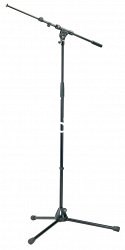 K&M 21090-300-55 микрофонная стойка 'журавль', металлические узлы, высота 900-1605 мм., длина журавля 460-770 мм., цвет черный - фото 69521