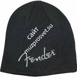 FENDER® LOGO BEANIE, шапка с логотипом Fender, цвет черный - фото 70758