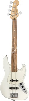 FENDER PLAYER JAZZ BASS V PF PWT Бас-гитара 5-и струнная, цвет белый - фото 76461