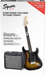 Squier Affinity Series™ Stratocaster® HSS Pack, Laurel Fingerboard, Brown Sunburst, Gig Bag, 15G - 230V EU Комплект: электрогита - фото 76814