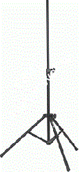 QUIK LOK S226 стальная стойка для монитора, диаметр 25 мм, высота 200 см, резьба 3/8, цвет - чёрный - фото 79105