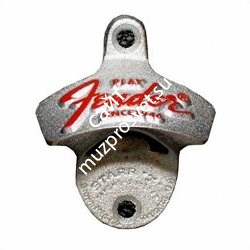 Fender Play Stationary Bottle Opener, Chrome/Red открывашка - фото 80510