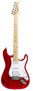 ROCKDALE DS-ST112-TR электрогитара, форма стратокастер, цвет полупрозрачный красный - фото 85895