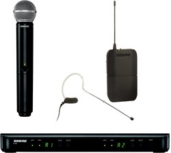 SHURE BLX1288E/MX53 M17 662 - 686 MHz двухканальная радиосистема с головным микрофоном MX153 и ручным передатчиком SM58 - фото 87009
