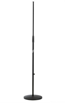 K&M 26010-300-55 прямая микрофонная стойка, круглое основание, высота 870-1575 мм, цвет черный - фото 91694