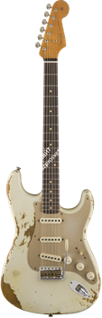 FENDER LIMITED EDITION HEAVY RELIC '59 ROASTED STRAT, AGED OLYMPIC WHITE электрогитара HEAVY RELIC '59 ROASTED STRAT, состаренны - фото 92042