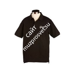 GIBSON LOGO MEN'S POLO LARGE мужская рубашка-поло, размер L, цвет чёрный - фото 94992
