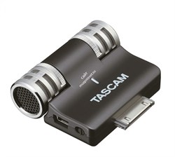 Tascam iM2 конденсаторный стерео микрофон для подключения к iPhone, iPad и iPod, чёрный - фото 9998
