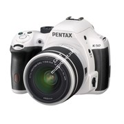 Фотокамера Pentax K-50 + объективы DA L 18-55 WR и DA L 50-200 WR белый