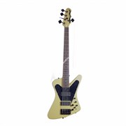 DEAN USA JE HYBRID - бас-гитара, 5 струн, актив. эл., с кейсом, пр-во США, цвет золотистый металлик