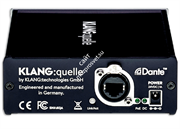 KLANG X-KG-QUELLE-C Компактный стерео предусилитель для 4 наушников (6,3&quot; Jack stereo). Сеть Dante™ (AES67) на 8 входных каналов, разъем с замком. Настраиваемый диапазон чувствительности каждого выходного канала (–12 / 0 / +12 dB). 44,1-192 кГц 24bit, Wor
