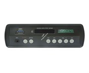 DSPPA Mini-60 Компактный комбинированный стерео микшер-усилитель класса "D". 60 Вт (2х30 Вт)\4-16 Ом. Вход: 1 микр, 1 AUX. Выход:1 AUX. Цифровой AM\FM тюнер, MP3 плеер, вход USB, управление по Bluetooth. Функция приоритетов. Питание 12-24 В. Размеры 180х1