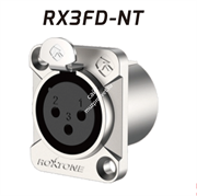 ROXTONE RX3FD-NT Разъем cannon (XLR) панельный мама 3-х контактный цвет: серебро