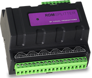 VISUAL PRODUCTIONS RdmSplitter (TERMINAL) Сплиттер-усилитель DMX+RDM с креплением на DIN-рейку. 6 портов.Адаптер A090171,A090172