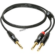 KLOTZ KY5-150 компонентный кабель серии MiniLink с позолоченными разъемами stereo mini jack - 2 mono jack, 1.5 метра, цвет черны