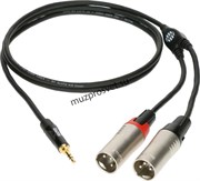 KLOTZ KY9-180 компонентный кабель серии MiniLink с разъемами stereo mini jack - 2 XLR папа, цвет черный, 1.8 метра
