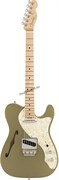 FENDER AM ELITE TELE TL MN SATIN JPM полуакустическая электрогитара, цвет зеленый металлик, в комплекте кейс