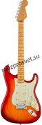 FENDER American Ultra Stratocaster®, Maple Fingerboard, Plasma Red Burst электрогитара, цвет красный в комплекте кейс